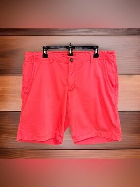 Red Camel Men's Coral-Red Flat Front Shorts 36 EC
